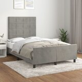 vidaXL Okvir za krevet s uzglavljem svjetlosivi 120x200 cm baršunasti | shoptok.hr