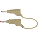 Stäubli Varnostni merilni kabel (lamelni vtič 4 mm - lamelni vtič 4 mm) 1 m rjave barve MultiContact XZG425/SIL, (20422802) Cene