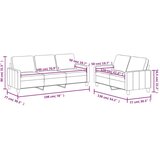 vidaXL 2-dijelni set sofa s jastucima sivi od umjetne kože | shoptok.hr