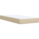  Krevet s oprugama i madracem krem 90 x 190 cm od tkanine | shoptok.hr