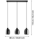 Eglo 901121-LED rgbw prigušiva viseći luster na sajli molochio-z 3xLED/3,7W/230V siva | Eponuda.com