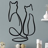 Wallity Dekorativni metalni zidni ukras Couple Cat Love