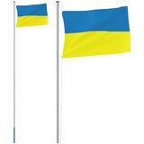  Ukrajinska zastava i jarbol 6,23 m aluminijska | shoptok.hr