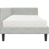  Kutni krevetni okvir s madracem 2 kom. Svjetlosiva 90 x 190 cm | Shoptok.si