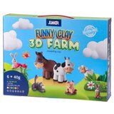 Junior Funny clay, masa za oblikovanje sa 3D kalupima, miks, farma | ePonuda.com
