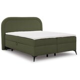 Ropez Zelena boxspring postelja s prostorom za shranjevanje 160x200 cm Ornes – Cene