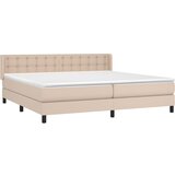  box spring s madracem cappuccino 200x200cm umjetna koža | shoptok.hr