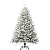 vidaXL Umjetno božićno drvce s rasvjetom i setom kuglica Zelena 180 cm | shoptok.hr