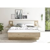 Livetastic Postelja Catania, Hrast, Bela, 2 X Led, 180x200 | Shoptok.si