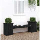 vidaXL Klop z visoko gredo črna 184,5x39,5x56,5 cm trdna borovina Cene
