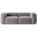 Cosmopolitan Design Svetlo siva sedežna garnitura iz rebrastega žameta 224 cm Bergano – | Shoptok.si