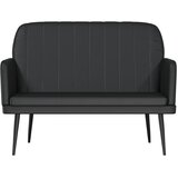  Klupa crna 107 x 80 x 81 cm od umjetne kože | shoptok.hr