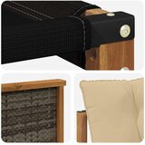  Set vanjskih sofa 4 kom. Prirodna i bež Smeđa 183,5 x 124,5 x 73 cm | shoptok.hr