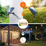  LED prigušiva solarni dekorativni lanac 10xE27/3V USB 2400 mAh 10,62 m IP65 crna + daljinski upravljač | Eponuda.com