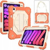 NIKCORP Ovitek za iPad Mini 6 8.3 s stojalom, naramnim pasom in držalom za pisalo, trislojna robustna zaščita, oranžen, (5000138971) | Shoptok.si