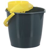 Tendance okrugla kanta s ocjeđivačem 12 l, plastika siva/žuta u