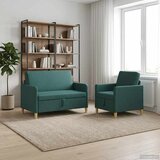  Set sofe s pohranom 2 pcs Tamnozelena Poliester | shoptok.hr