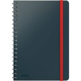 Leitz Blok kolegij B5 s špiralno vezavo Cosy, 80 listov, črte, siv | Shoptok.si