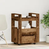 vidaXL Kolica za kuhinju Staro drvo 60x45x80 cm Konstruirano drvo
