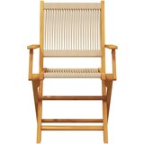  3-dijelni bistro set od polipropilen i masivnog drva bež | shoptok.hr