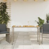  Vrtni stol s pločom od drva bagrema sivi 115x54x74 cm poliratan | shoptok.hr