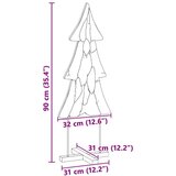 vidaXL Božično drevo z stojalom Rjava 90 cm Trdna tikovina | Shoptok.si