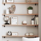  Zidna polica 80 x 10 x 2 cm od neobrađene masivne hrastovine | shoptok.hr