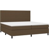  s oprugama i madracem tamnosmeđi 200x200 cm od tkanine | shoptok.hr