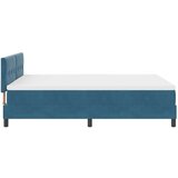 Box postelja s box springom in ležiščem temno modra 140x200 cm iz žameta, (22052143) | Shoptok.si