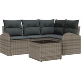  Sjedeća garnitura za vrt 5 kom. Siva poliratan 179 x 124 x 85 cm | shoptok.hr