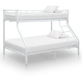 vidaXL posteljni okvir pograd bel kovinski 140x200/90x200 cm | Shoptok.si