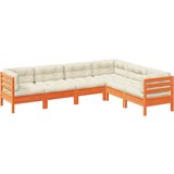  The Living Store Vrtna sedežna garnitura 6-delna z blazinami voščeno rjava - Vrtna Sedežna Garnitura, (21451549) | Shoptok.si