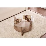 Hanah home Sto za kafu Clara Walnut Transparent | ePonuda.com
