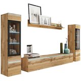P & B Dnevni Regal Vera, Barva Hrasta, 4-Delno, Led Cene