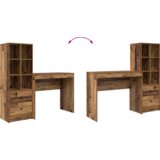 vidaXL Stol s pohranom Stari drvo Konstruirano drvo | shoptok.hr