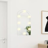  Ogledalo s LED svjetlima 70 x 40 cm stakleno u obliku luka | Eponuda.com