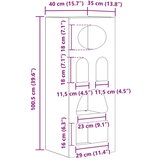  Strani šal Dimljeni oreh 40 x 35 x 100,5 cm Konstruiran les, (5000107517) | Shoptok.si