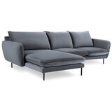 Cosmopolitan Design siva žametna kotna zofa Vienna, levi kot | Shoptok.si
