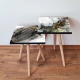 Hanah home 2Shp402 - Black BlackGreyWhiteGold Nesting Table (2 Pieces) | ePonuda.com