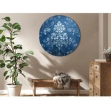  Okrugla slika - Retro Ornament: Decorative Motif in Worn Blues 40x40 | shoptok.hr