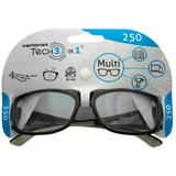 3 zaštitne naočale s dioptrijom 250 (Crno-sive boje)