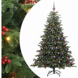 vidaXL Umestno božično drevo Zelena 210 cm PVC, kovina in plastika | Shoptok.si
