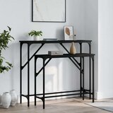  Konzolni stolovi 2 kom crni od konstruiranog drva | shoptok.hr