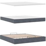 vidaXL okvir kreveta s madracima tamnosivi 200x200cm baršunasti | shoptok.hr