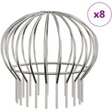  Zaštita od lišća za žljeb 8 pcs Srebrno 160 mm Nehrđajući čelik - 160 mm 8 | shoptok.hr