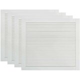  Vrata za omarico z letvicami 4 kosi bela 39,5x49,4 cm borovina, (21413212) | Shoptok.si