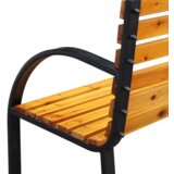 Lean Toys Lesena vrtna klop z naslonjalom 125 cm | Shoptok.si
