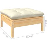  Vrtna sedežna garnitura 3-delna s krem blazinami trdna borovina, (20665206) | Shoptok.si