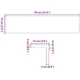  Prozorske klupčice 2 kom. Neobrađene 70x15x2 cm Masivno drvo hrast | shoptok.hr