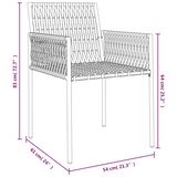  Vrtne stolice s jastucima 2 kom smeđe 54x61x83 cm od poliratana | shoptok.hr